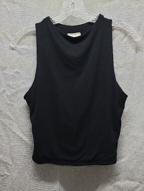 Classic Black, Sleeveless Crop Top, Women's, Size M, Fully Lined, Stretch